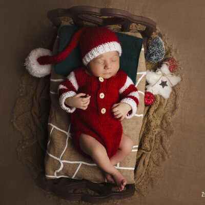 karácsonyi újszülött fotózás
